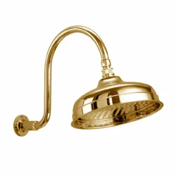 Viadurini Taps Duschköpfe-Messing Duschkopf mit klassischem Bogenarm Made in Italy - Bisco