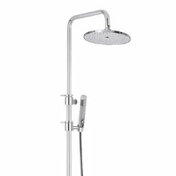 Viadurini Taps Duschsäulen-Messing Duschsäule mit Abs Dusche und Made in Italy Duschkopf - Haube