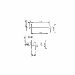 Viadurini Taps Waschbeckenarmaturen-Messing Wandwaschbecken Mixer Made in Italy - Sika