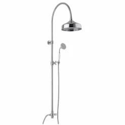 Viadurini Taps Duschsäulen-Messing-Duschsäule mit Duschkopf und Abs-Handbrause Made in Italy - Rimo