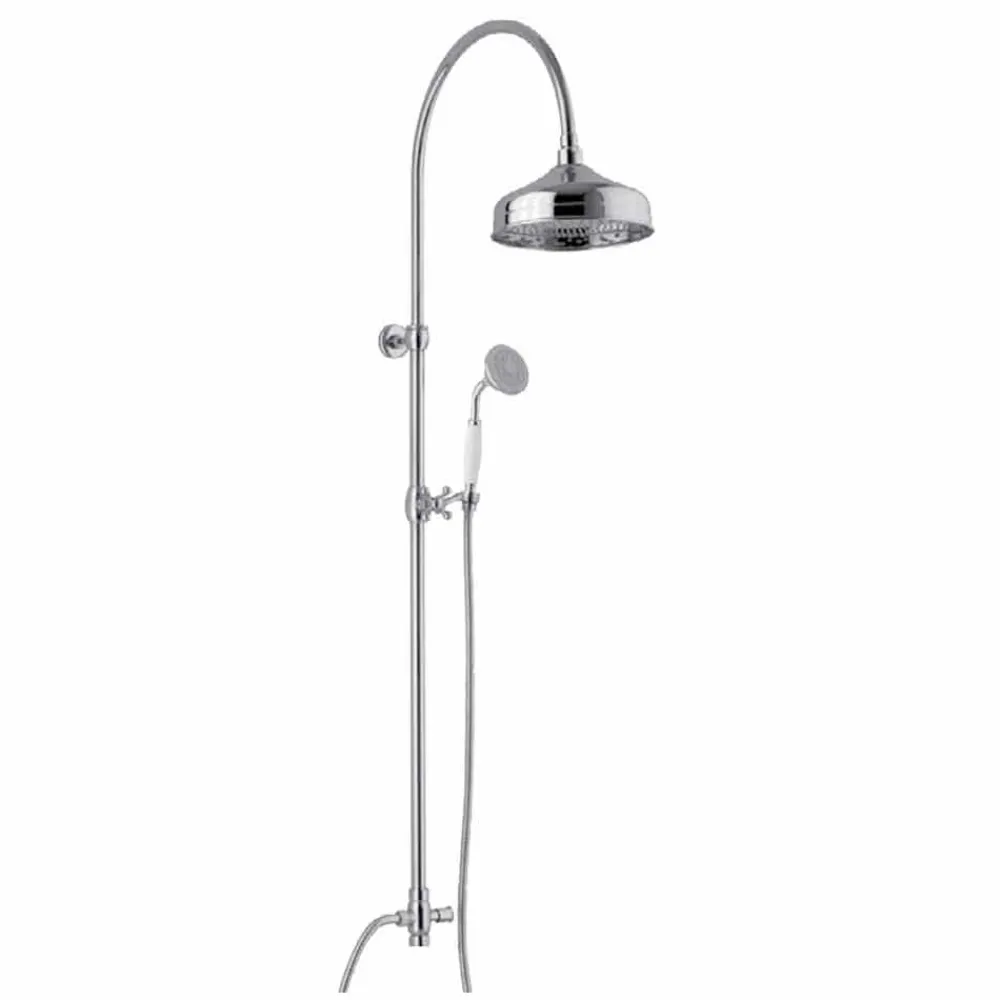 Viadurini Taps Duschsäulen-Messing-Duschsäule mit Duschkopf und Abs-Handbrause Made in Italy - Rimo