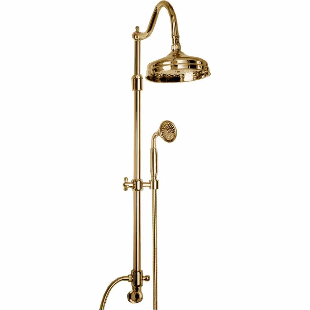 Viadurini Taps Duschsäulen-Messing-Duschsäule ohne Mixer Klassisches Design Made in Italy - Yunda