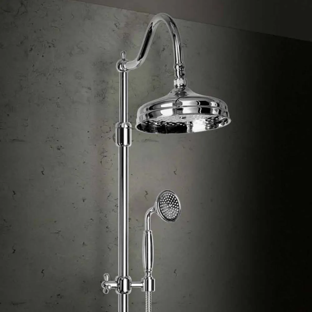 Viadurini Taps Duschsäulen-Messing-Duschsäule ohne Mixer Klassisches Design Made in Italy - Yunda