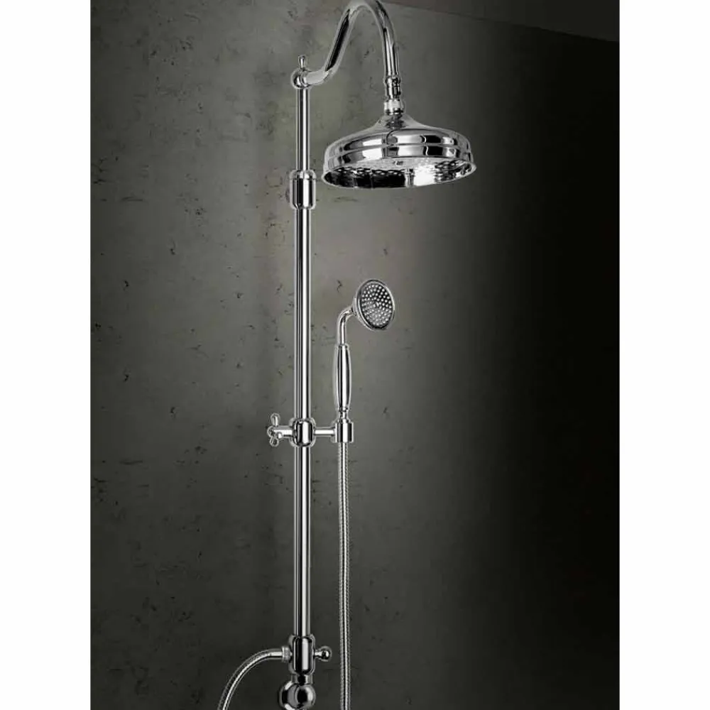 Viadurini Taps Duschsäulen-Messing-Duschsäule ohne Mixer Klassisches Design Made in Italy - Yunda