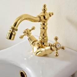 Viadurini Bathroom Bidetarmaturen-Messing-Einloch-Bidetmischer im Vintage-Stil Made in Italy - Ursula