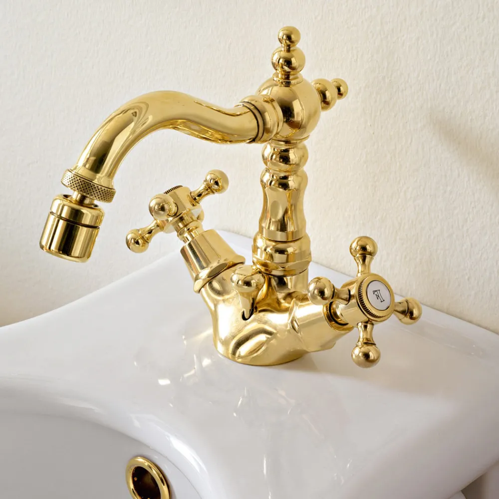 Viadurini Bathroom Bidetarmaturen-Messing-Einloch-Bidetmischer im Vintage-Stil Made in Italy - Ursula