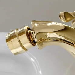 Viadurini Taps Bidetarmaturen-Messing-Einloch-Wasserhahn für Bidet Klassische Schmetterlingsgriffe - Fioretta