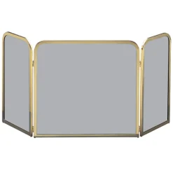 Viadurini Fire Design Funkenschutz Kamin-Messing-Funkenfänger mit geräuchertem gehärtetem Kristall, hergestellt in Italien – Orango