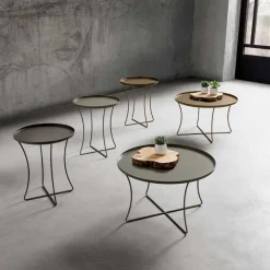 Viadurini Living Moderne Couchtische-Metall Couchtisch mit Behälter Tablett Made in Italy - Numbo