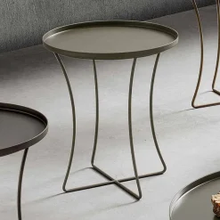 Viadurini Living Moderne Couchtische-Metall Couchtisch mit Behälter Tablett Made in Italy - Numbo