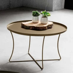 Viadurini Living Moderne Couchtische-Metall Couchtisch mit Behälter Tablett Made in Italy - Numbo