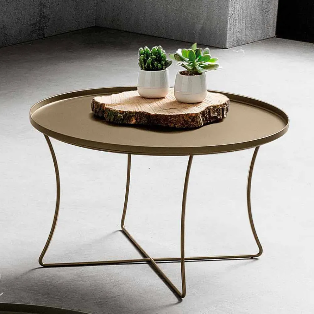 Viadurini Living Moderne Couchtische-Metall Couchtisch mit Behälter Tablett Made in Italy - Numbo