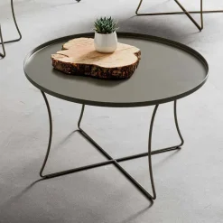 Viadurini Living Moderne Couchtische-Metall Couchtisch mit Behälter Tablett Made in Italy - Numbo