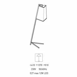 Viadurini Lighting Moderne Stehlampen-Metall Stehlampe mit modernem Lampenschirm aus weißer Baumwolle Made in Italy - Barton