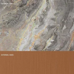 Viadurini Living Esstische Nach Mass|Esstische-Metall- und Marmortisch mit luxuriöser Glasplatte Made in Italy - Minera