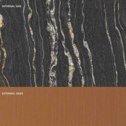 Viadurini Living Esstische Nach Mass|Esstische-Metall- und Marmortisch mit luxuriöser Glasplatte Made in Italy - Minera