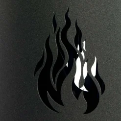 Viadurini Fire Design Kaminbesteck-Metall-Kaminwerkzeughalter mit 4 Zubehörteilen, hergestellt in Italien – Canarino