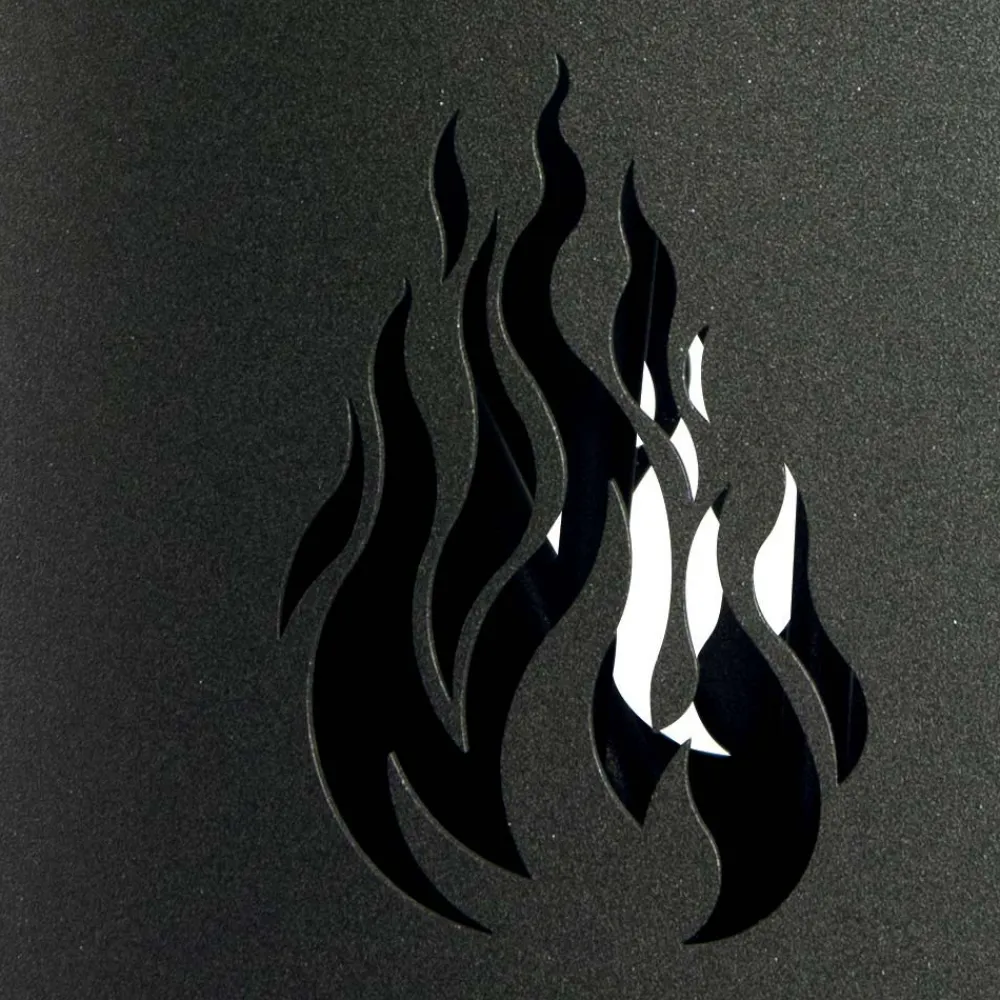 Viadurini Fire Design Kaminbesteck-Metall-Kaminwerkzeughalter mit 4 Zubehörteilen, hergestellt in Italien – Canarino