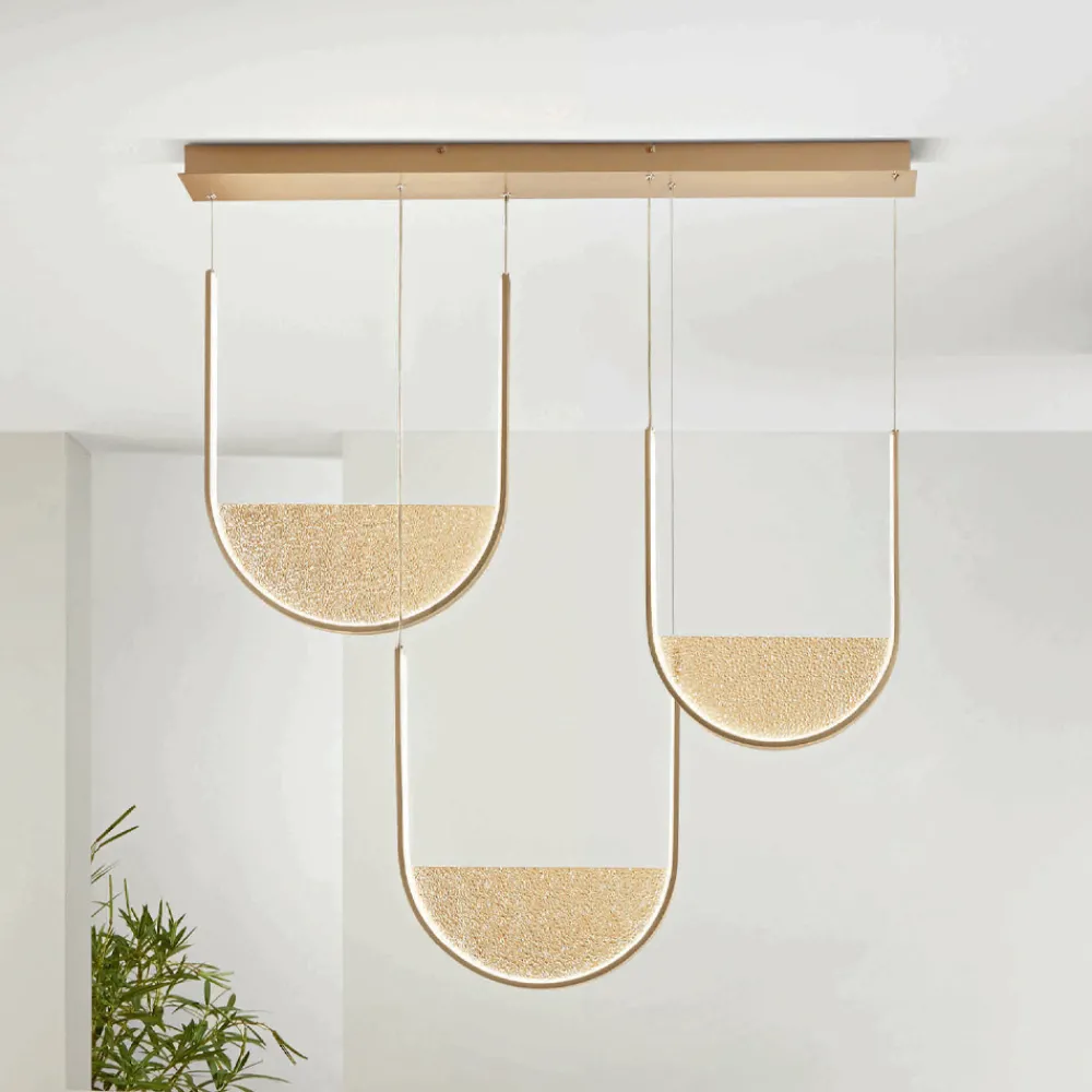 Viadurini Lighting Moderne Kronleuchter-Metall-Kronleuchter mit herausnehmbarem Einsatz aus Granulatglas – Catalpa