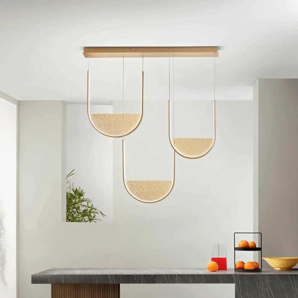 Viadurini Lighting Moderne Kronleuchter-Metall-Kronleuchter mit herausnehmbarem Einsatz aus Granulatglas – Catalpa