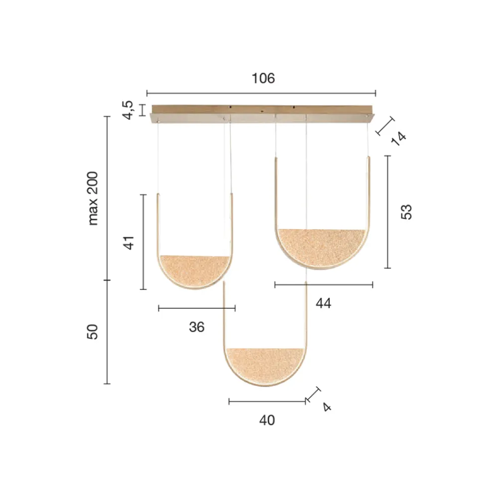 Viadurini Lighting Moderne Kronleuchter-Metall-Kronleuchter mit herausnehmbarem Einsatz aus Granulatglas – Catalpa