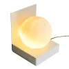 Viadurini Lighting Design Tischlampen-Metalllampe mit weißer Kugel aus Satinmarmor Made in Italy - Issei