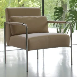 Viadurini Living Moderne Sessel-Metallsessel und Sitz aus Kunstleder, hergestellt in Italien – Minze