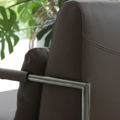 Viadurini Living Moderne Sessel-Metallsessel und Sitz aus Kunstleder, hergestellt in Italien – Minze