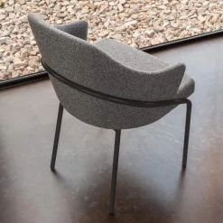 Viadurini Living Moderne Sessel-Metallsessel und Sitz aus recyceltem Stoff, hergestellt in Italien – Sage