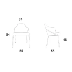 Viadurini Living Moderne Sessel-Metallsessel und Sitz aus recyceltem Stoff, hergestellt in Italien – Sage