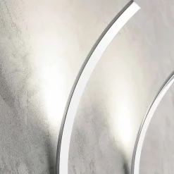 Viadurini Living Wandgarderobe-Metallwand Kleiderbügel mit 2 Haken und LED-Licht Made in Italy - Osmio