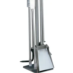 Viadurini Fire Design Kaminbesteck-Minimalistischer Werkzeughalter mit 4 Zubehörteilen, hergestellt in Italien – Leopard