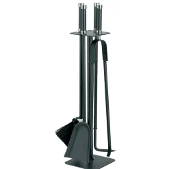 Viadurini Fire Design Kaminbesteck-Minimalistischer Werkzeughalter mit 4 Zubehörteilen, hergestellt in Italien – Leopard