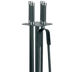 Viadurini Fire Design Kaminbesteck-Minimalistischer Werkzeughalter mit 4 Zubehörteilen, hergestellt in Italien – Leopard