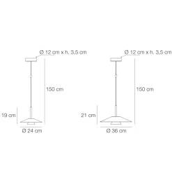Viadurini Lighting Moderne Pendelleuchten-Mira Metall-Pendelleuchte in verschiedenen Ausführungen