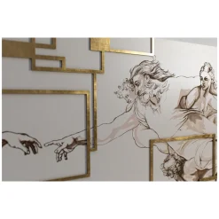 Viadurini Decor Religiöse Bilder-Mit Laser erstelltes Bild, das die Kreation „Made in Italy“ darstellt – Pirucchio