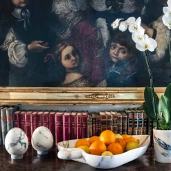 Viadurini Living Deko Artikel Und Wohnaccessoires-Mittleres Eierdekor aus Paonazzo-Marmor Elegantes Design Made in Italy - Olimo