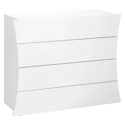 Viadurini Living Kommoden-Mobile weiße Schublade 4 Schubladen Design aus nachhaltigem Holz - Sabine