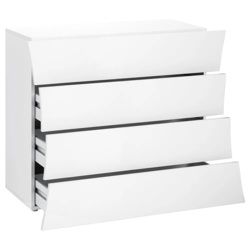 Viadurini Living Kommoden-Mobile weiße Schublade 4 Schubladen Design aus nachhaltigem Holz - Sabine