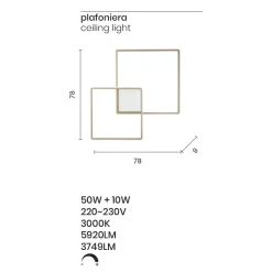 Viadurini Lighting Moderne Wandleuchten-Modern - Formale Wandleuchte aus gold lackiertem Metall mit LED