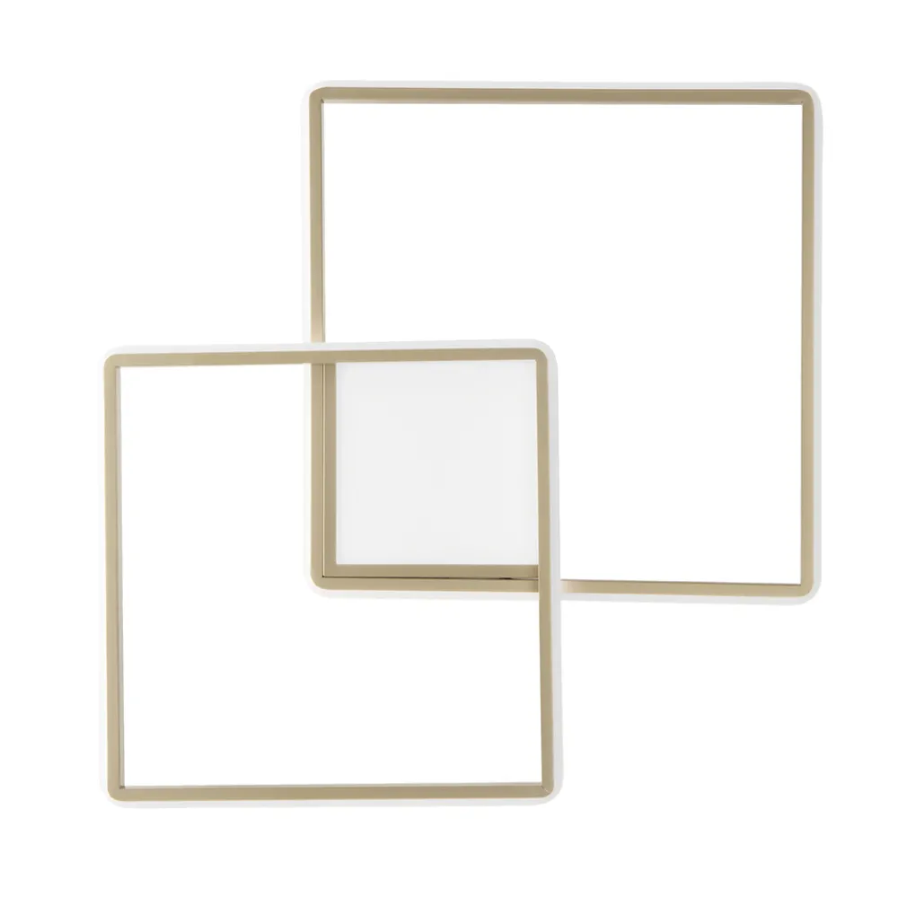 Viadurini Lighting Moderne Wandleuchten-Modern - Formale Wandleuchte aus gold lackiertem Metall mit LED