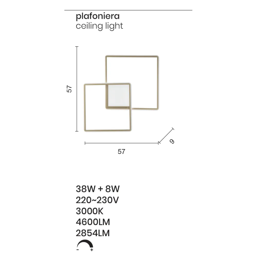 Viadurini Lighting Moderne Wandleuchten-Modern - Formale Wandleuchte aus gold lackiertem Metall mit LED