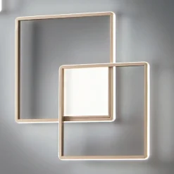 Viadurini Lighting Moderne Wandleuchten-Modern - Formale Wandleuchte aus gold lackiertem Metall mit LED