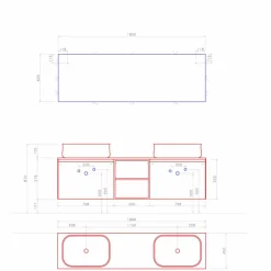 Viadurini Bathroom Badmöbel Hängend-Modern Design Suspension Badezimmer Zusammensetzung Made in Italy - Callisi14