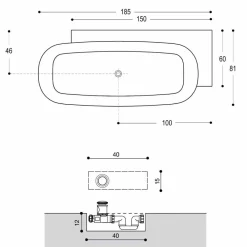 Viadurini Bathroom Freistehende Badewannen-Modern Style White Design Freistehende Badewanne - Lipperiavas1
