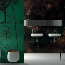 Viadurini Bathroom Keramikwaschbecken-Moderne Arbeitsplatte L 60 cm Spüle aus Keramik, Made in Italy, Gaiola