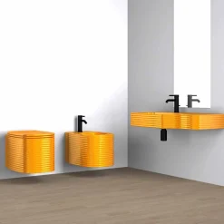 Viadurini Bathroom Keramikwaschbecken-Moderne Arbeitsplatte Spüle in Keramik hergestellt in Italien, Amleto