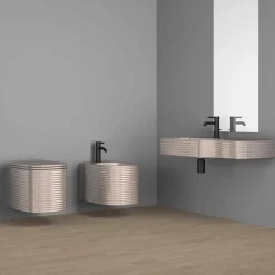 Viadurini Bathroom Keramikwaschbecken-Moderne Arbeitsplatte Spüle in Keramik hergestellt in Italien, Amleto