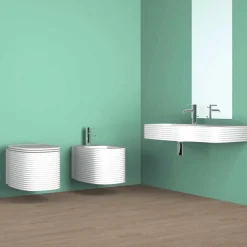 Viadurini Bathroom Keramikwaschbecken-Moderne Arbeitsplatte Spüle in Keramik hergestellt in Italien, Amleto