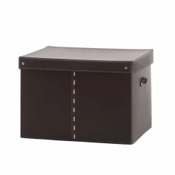 Limac Design Bürozubehör-Moderne Aufbewahrungsbox aus regeneriertem Leder Made in Italy - Gabry